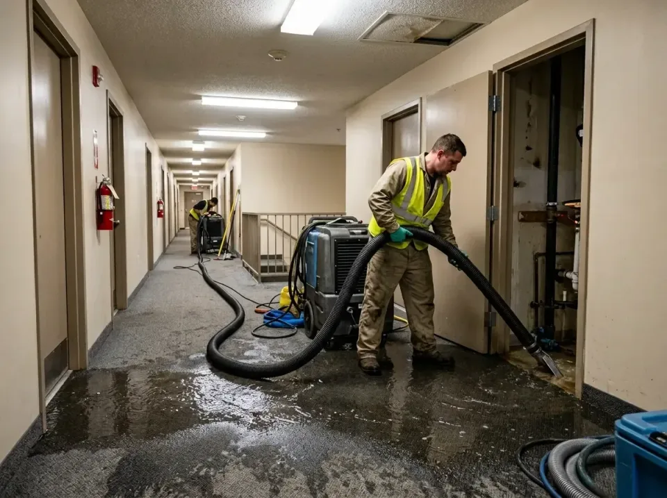 multi-unit-apartment-hallway-f-005 — frequently asked questions, Emergency Burst Pipe Water Extraction & Removal in Daniels…